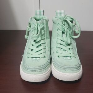 Mint Green High-Top Kids Sneakers